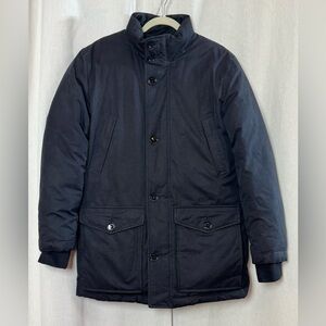 Kent & Curwen Club Line Men’s Black Parka Coat Size L – Down/Feather Fill, EUC